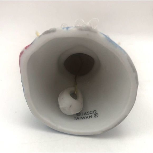 Vintage Lil Chimers‎ Christmas Ornament Bell Jasco Bisque Porcelain Mouse 1985 - Picture 11 of 12